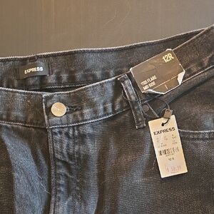 Express Black Mid-Rise Flare Jeans